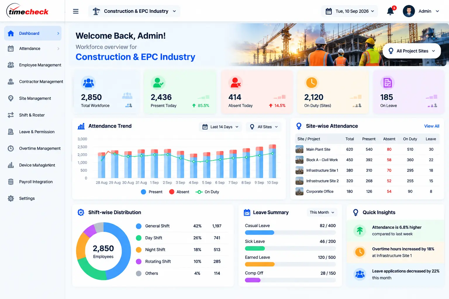 Construction Time and Attendance Software Construction Time and Attendance Software